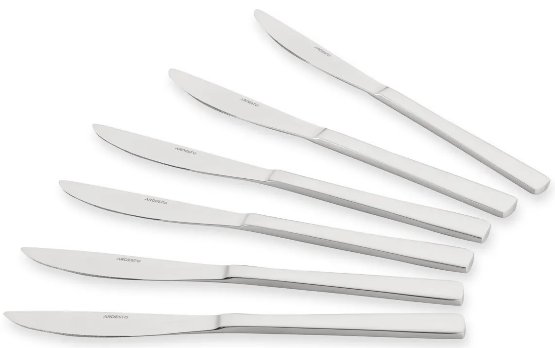 Ardesto Table knives set Black Mars Vanessa, 6pcs, stainless steel