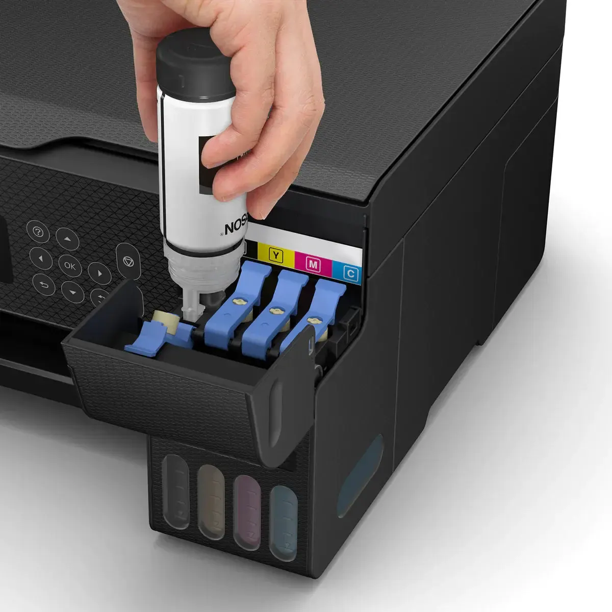L3260, EPSON, Print, Scan, Copy A4 Color Inkjet CIS Printer,, 5760x1440 dpi, WI-FI (C11CJ66409) , Ink 103 , B,C,Y,M