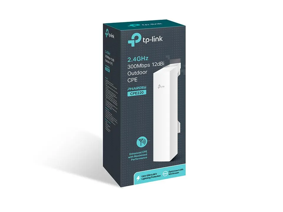გარე აქსეს პოინტი TP-Link, CPE220, 300Mbps Wireless 2.4GHz Outdoor