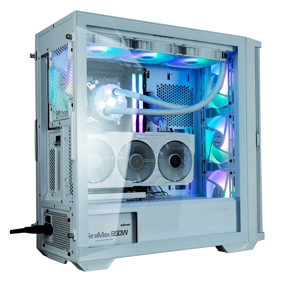 ქეისი Zalman PC case Z10 Duo without PSU, 2xUSB3.0, 1xUSB Type-C, 3x140mm ARGB, 1x120mm ARGB, VGA 395mm, LCS ready, TG Side Panel, EATX, white