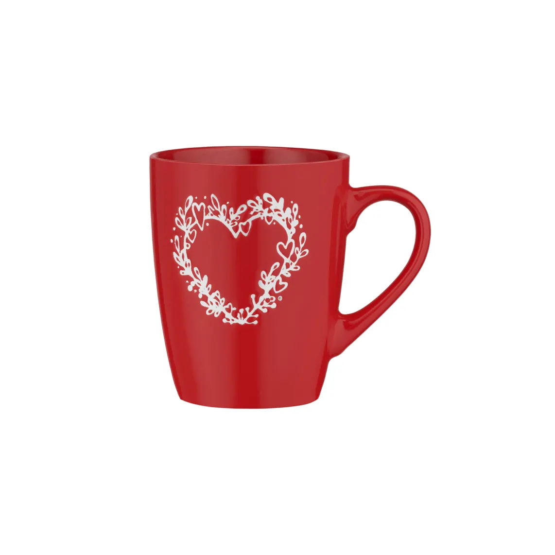 კათხა Mug ARDESTO Heart, 320ml, ceramic, red