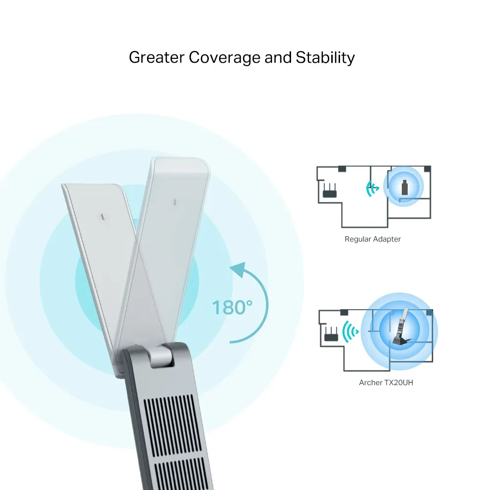 Wi-Fi ადაპტერი TP-Link AX1800 High Gain Wireless USB Adapter