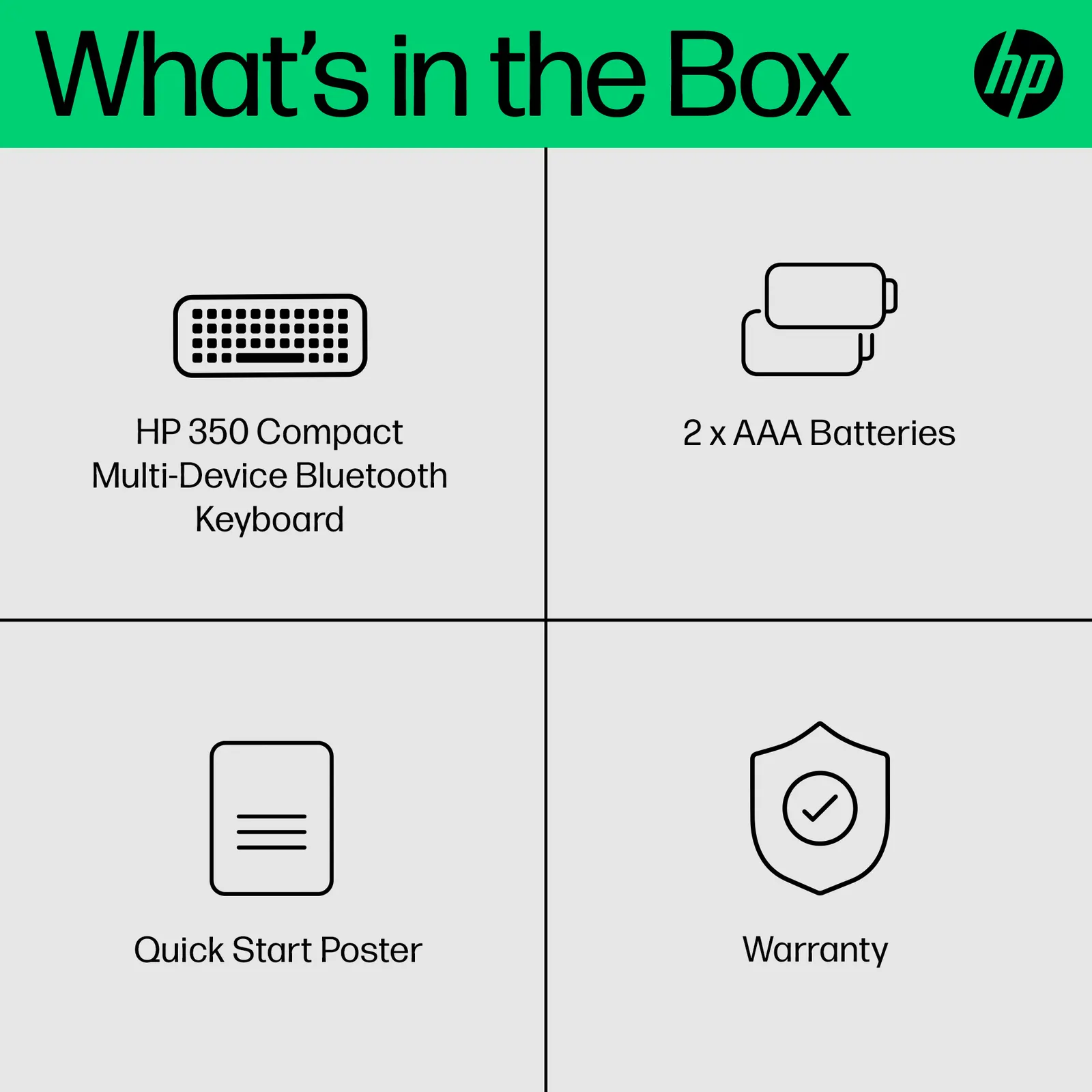 HP 350 WHT Compact Multi-Device Keyboard RUSS