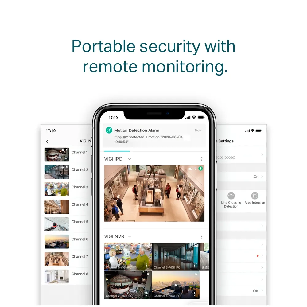 TP-Link VIGI 16 Video Recorder - 16-Channel IP Video Input, Incoming Bandwidth: 80 Mbps, Outgoing Bandwidth: 60 Mbp, 1 SATA slot up to 10TB, Decoding