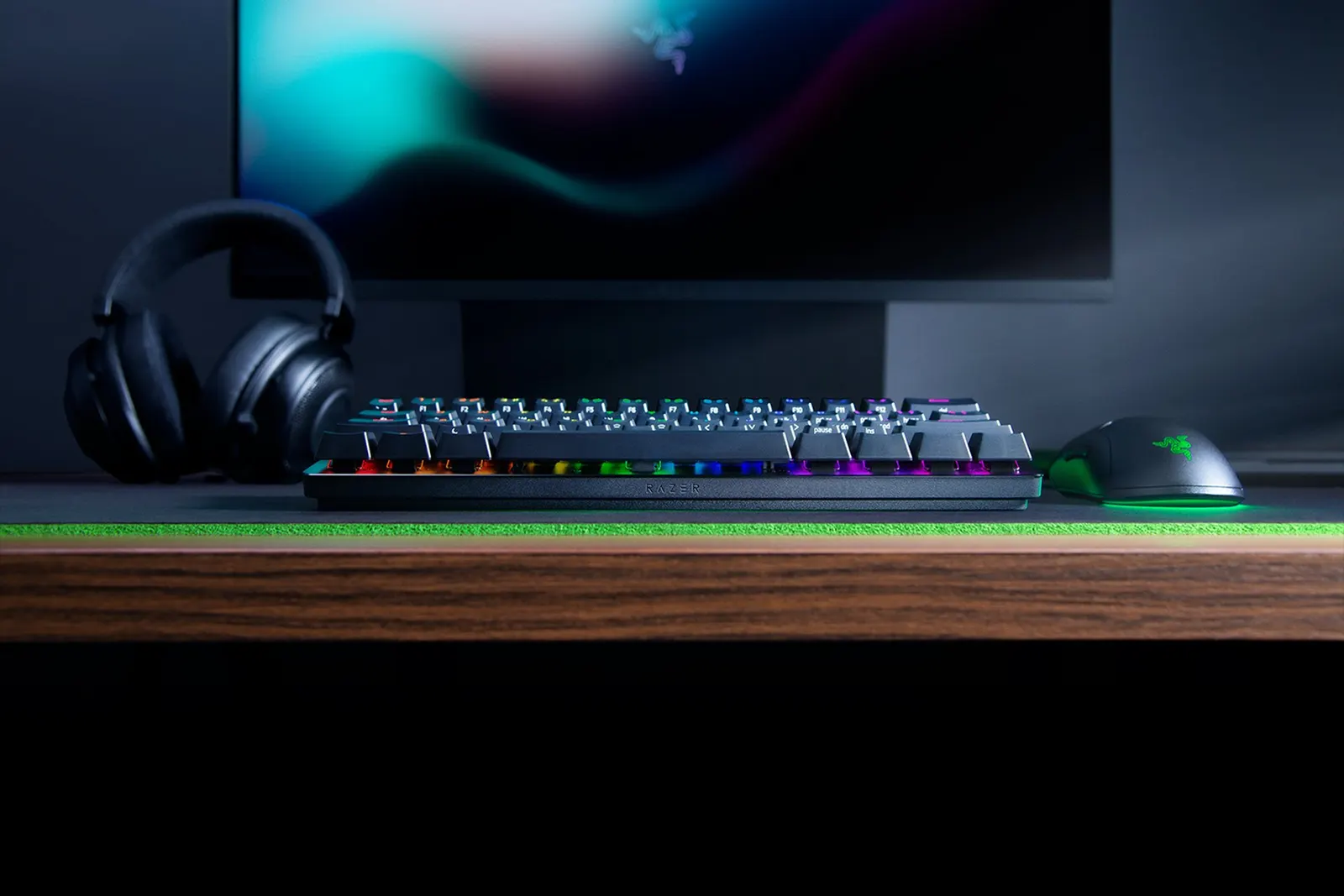 კლავიატურა Razer Keyboard mechanical Huntsman Mini 61key, Red Switch, USB-A, EN, RGB, black