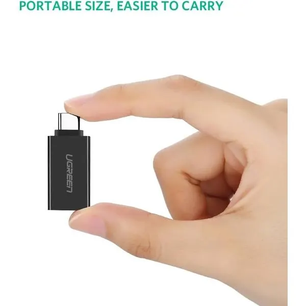 Type-C ადაპტერი US173, UGREEN, Adapter, Type-C 3.1 Male To USB 3.0 female Adapter, Black.