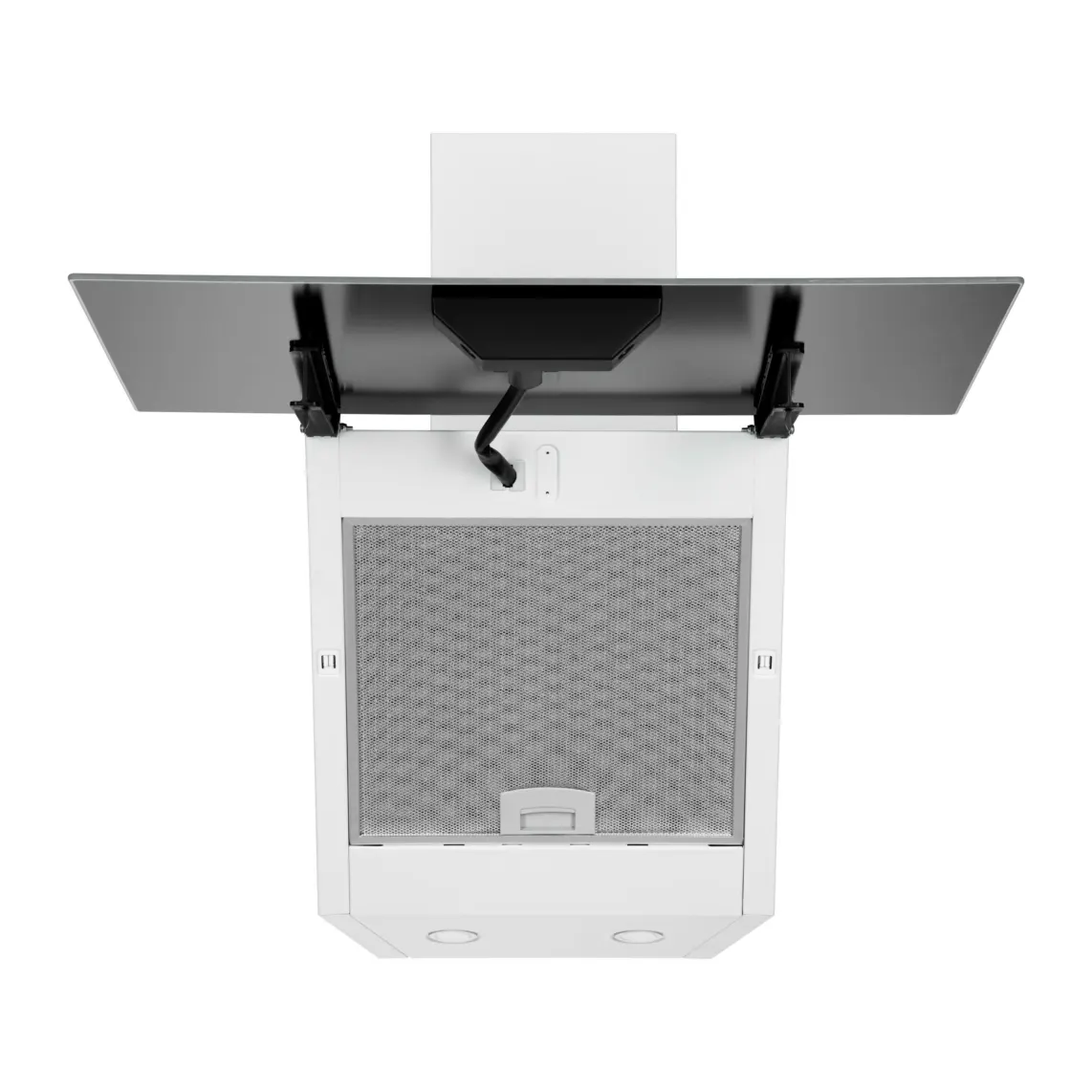 გამწოვი Ardesto Hood Inclined hood, 60cm, 900m3h, glass, 2x1W LED, button, white