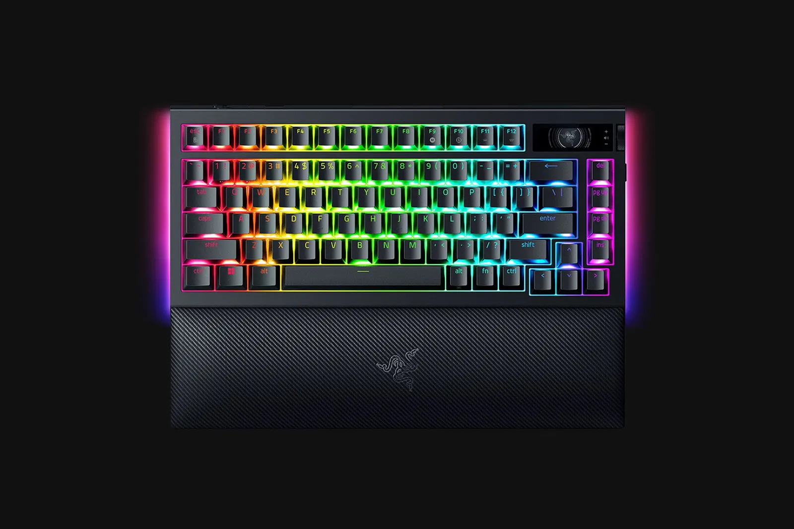 Razer Keyboard mechanical BlackWidow V4 Pro 75%, 81key, Mechanical Switches Gen-3, USB-A/WL/BT, EN, RGB, blck