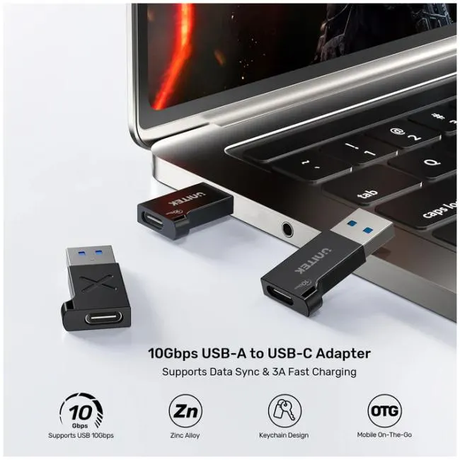 A1049A UNITEK 10Gbps USB-A to USB-C Adapter
