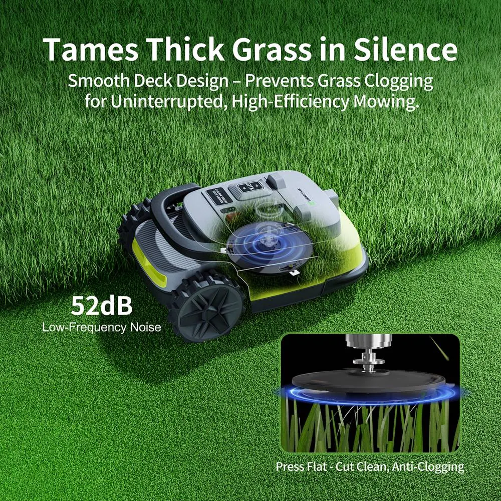 გაზონის საკრეჭი რობოტი UBTech M10 PRO, WiFi, Bluetooth, Wire Free Robotic Lawn Mower, Green/Grey