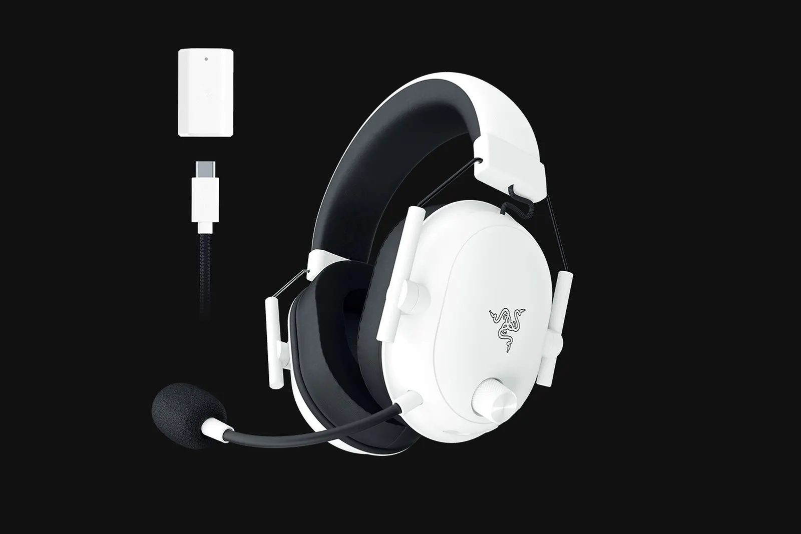 ყურსასმენი Razer Headset BlackShark V2 HyperSpeed, USB/BT/WL, white
