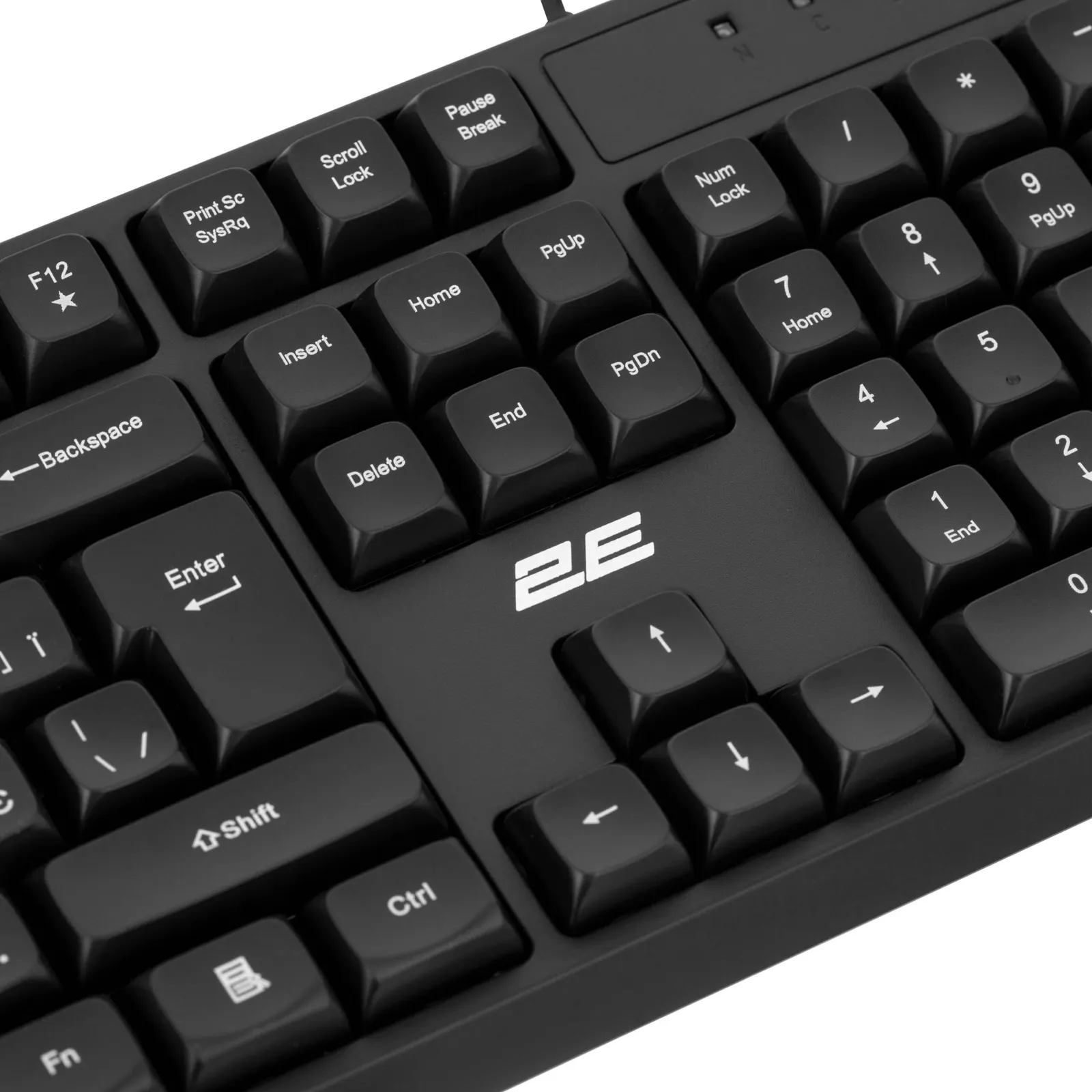 კლავიატურა 2E Membrane keyboard KS131 104key, USB-A, EN/UK, black