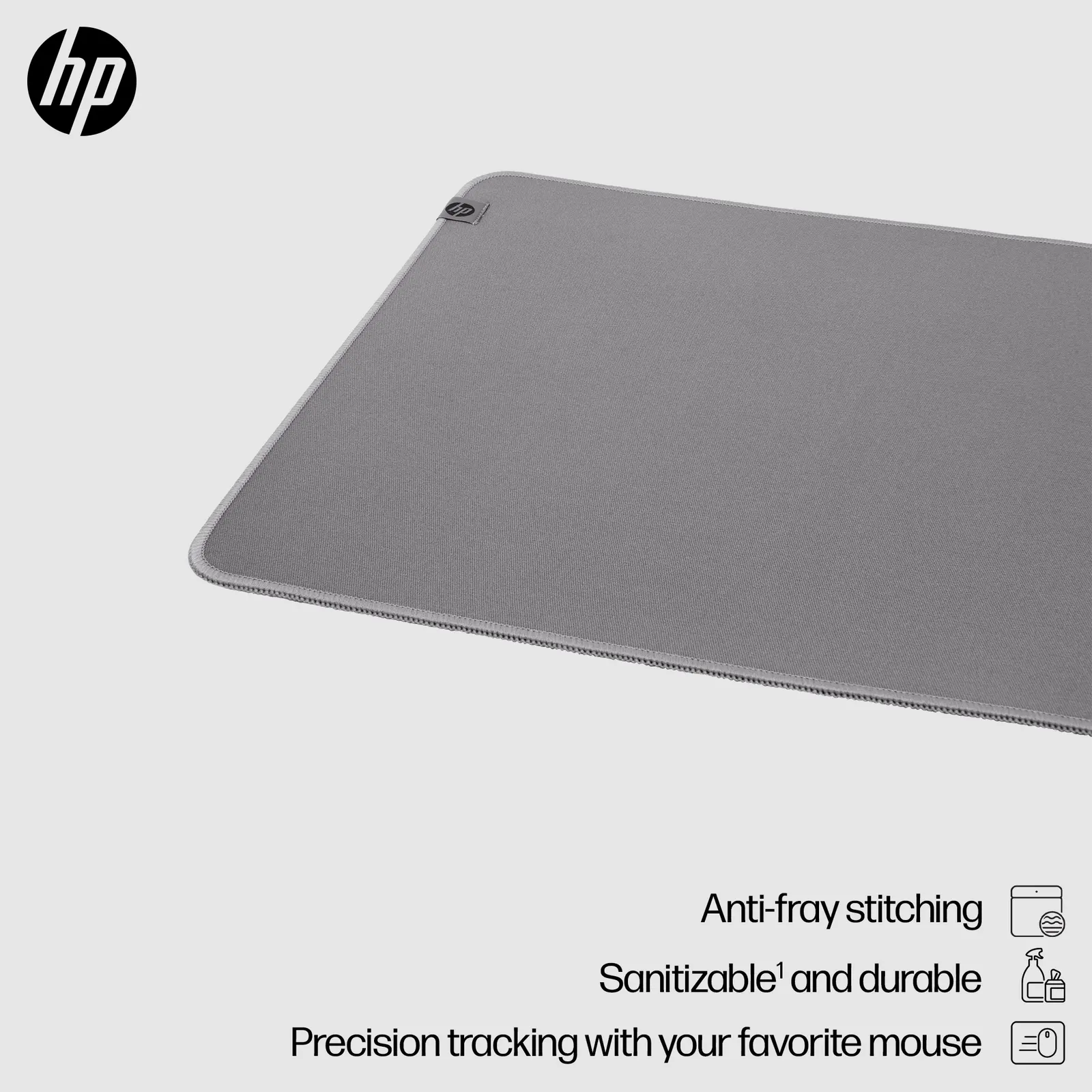 HP 200 Sanitizable Desk Mat Grey