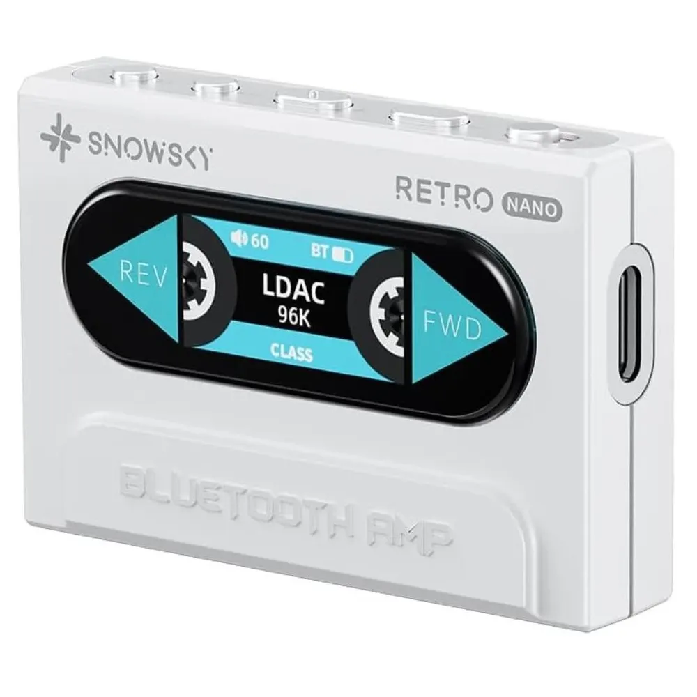DAC გამაძლიერებელი FiiO SNOWSKY Retro NANO F3085B 3.5mm + 4.4mm Jack, Type-C, Bluetooth DAC And Headphone Amplifier, White