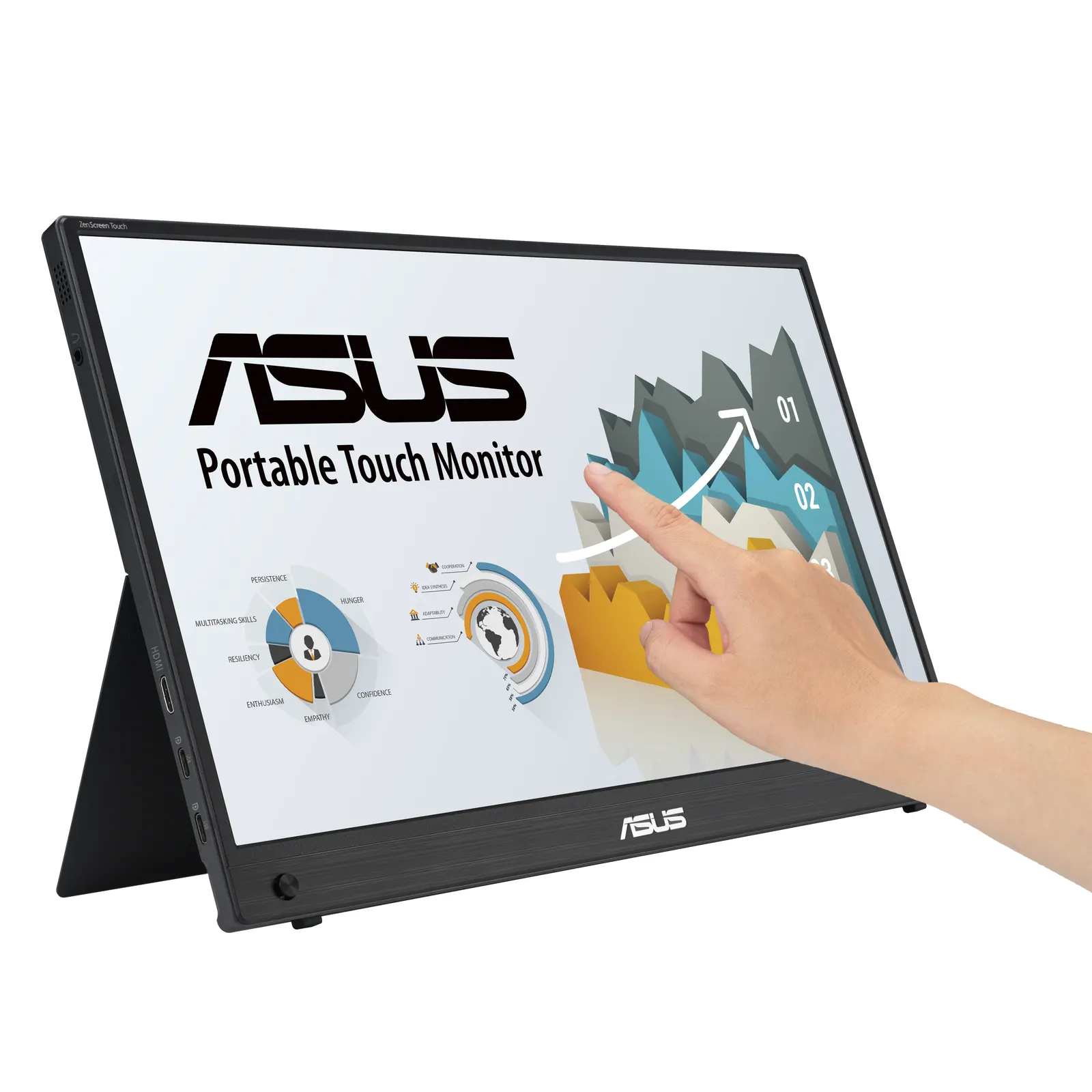 მონიტორი Monitor portable Asus 15.6" ZenScreen MB16AHT mHDMI, 2xUSB-C, MM, IPS, Touch