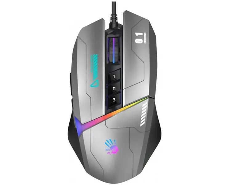 მაუსი A4tech Bloody W60 Max RGB Gaming Mouse Gun Grey