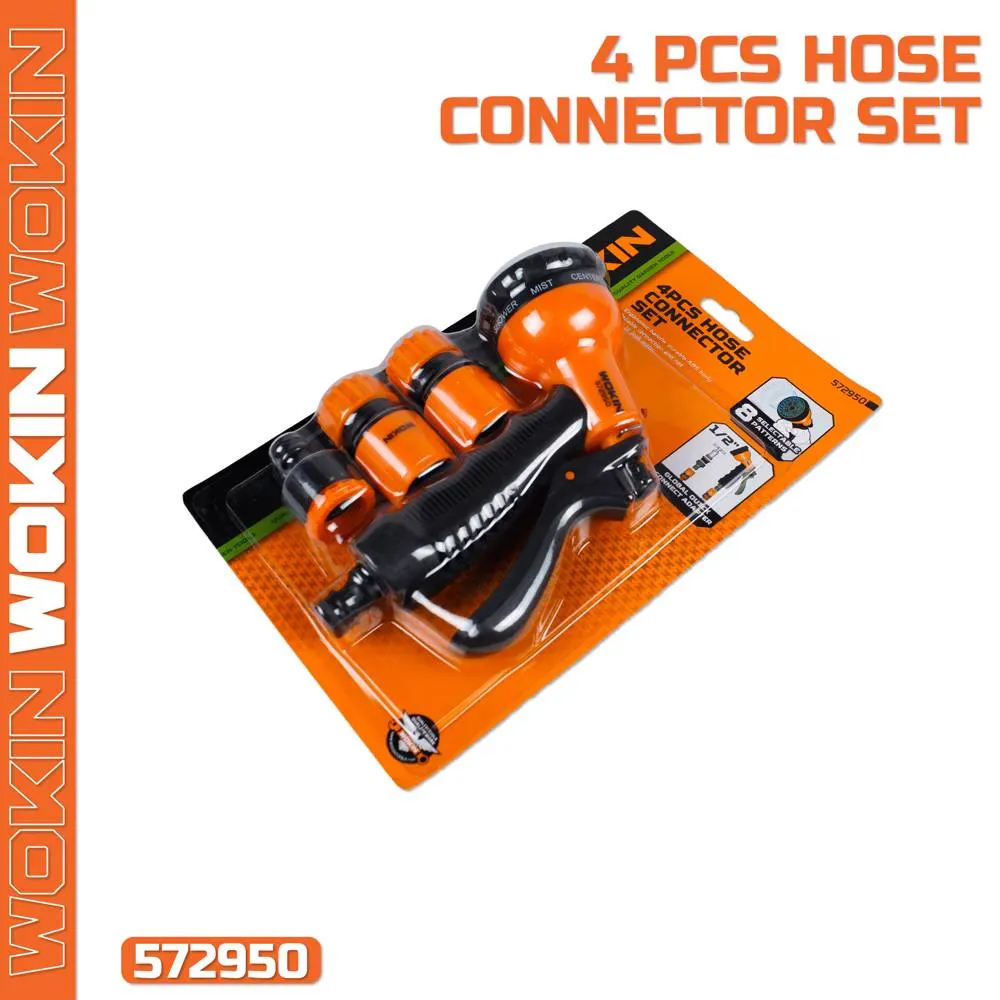 Wokin 572950, Spray Gun Set, Black/Orange