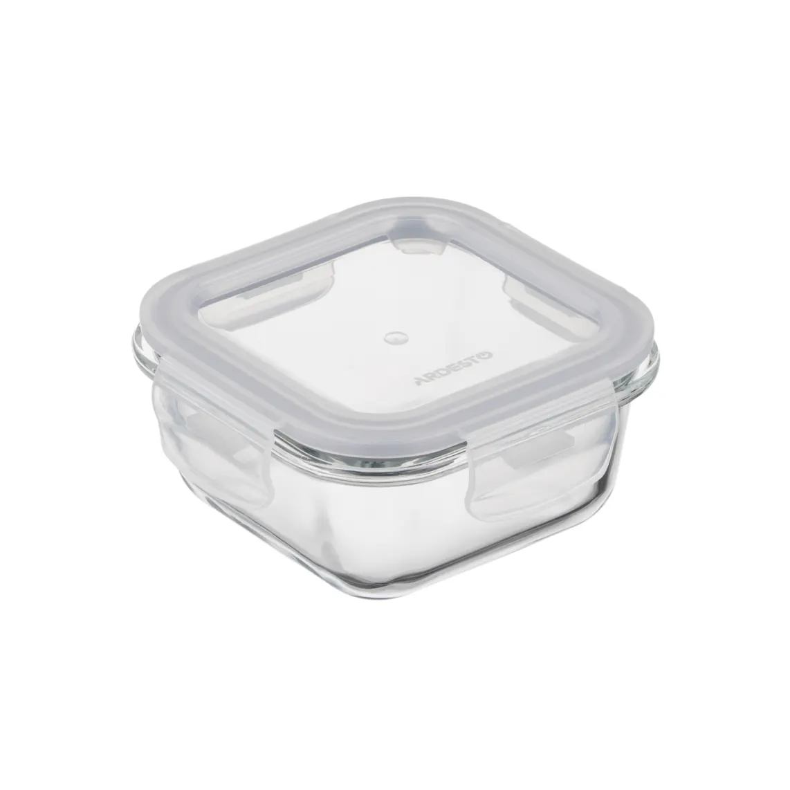 საკვების კონტეინერი Ardesto Food storage container Gemini 0.31l, borosilicate glass, plastic, square, transparent