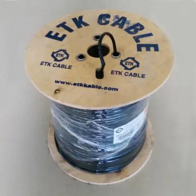 ქსელის კაბელი - Cat5e UTP 24AWG 100% სპილენძი გარე გამოყენების 305 მეტრი, Etk kablo Cat 5e U/UTP 4x2x24 AWG PE-305M