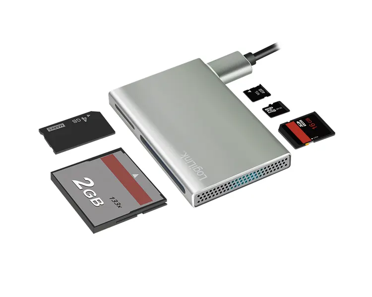 ბარათის წამკითხველი Logilink CR0048 USB 3.2 Gen1 5-in-1 Card Reader Aluminum Silver
