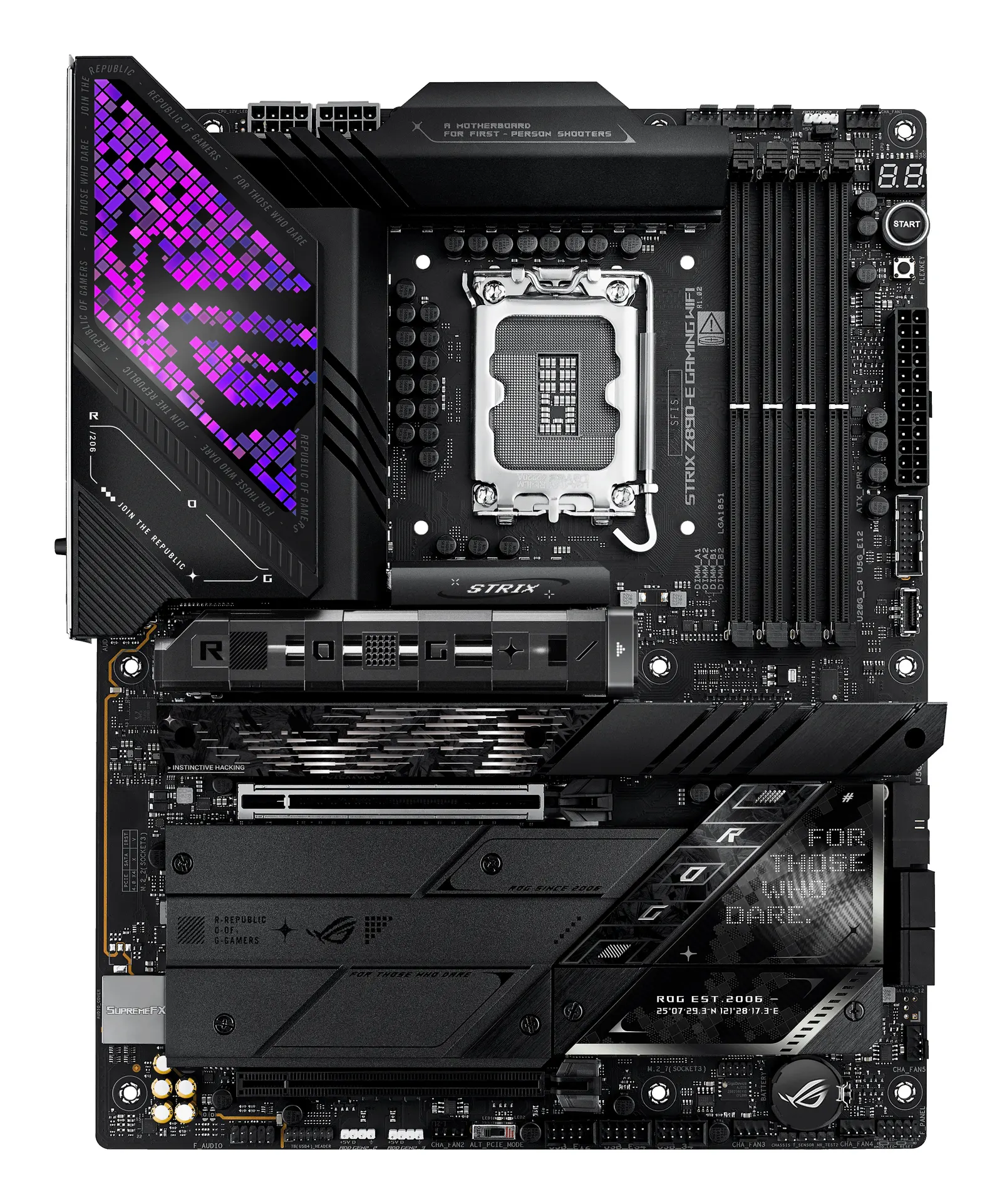დედაპლატა ASUS Motherboard ROG STRIX Z890-E GAMING WIFI s1851 Z890 4xDDR5 M.2 DP HDMI Wi-Fi BT ATX