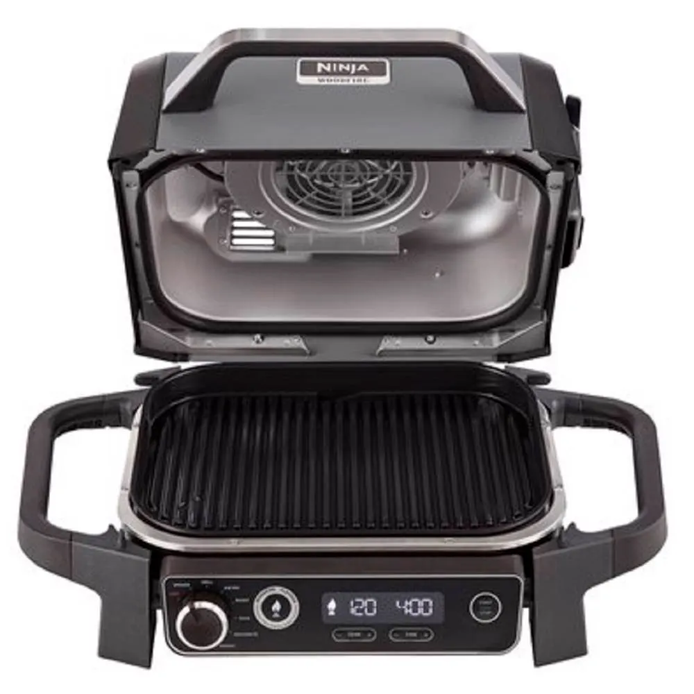 გრილი Ninja OG701EU, 2400W, WoodFire Outdoor Grill, Black/Silver