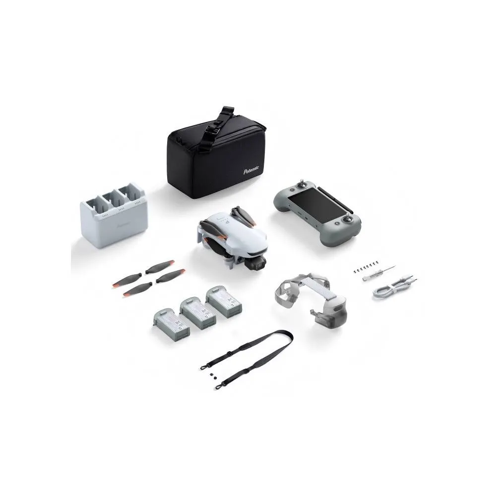 დრონი Potensic Drone ATOM 3 Sceen Remote (Fly More Combo) AI Tracking Grey PixSync 5.0, 3 Batteries, Grey