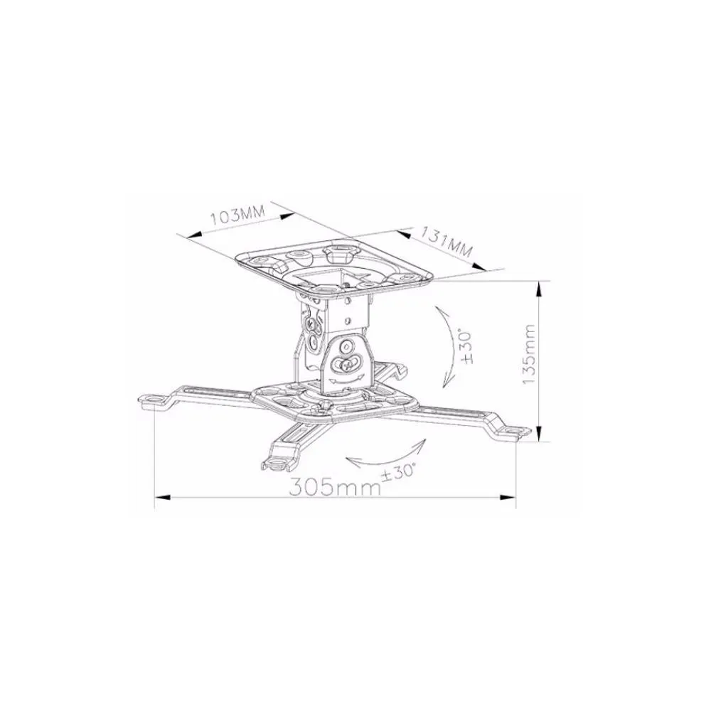 ALLSCREEN PROJECTOR CELLING MOUNT CPMSR-360 ROTATE 360°