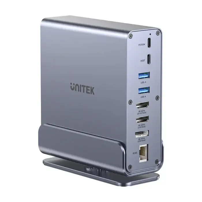 D1135AGY01, UNITEK, Docking Station, 15-in-1 (2*HDMI 4K+DP 4K+2*USB2.0+USB3.0+2*USB 10Gbps+USB-C 5Gbps + USB-C 10Gb+ SD/Micr