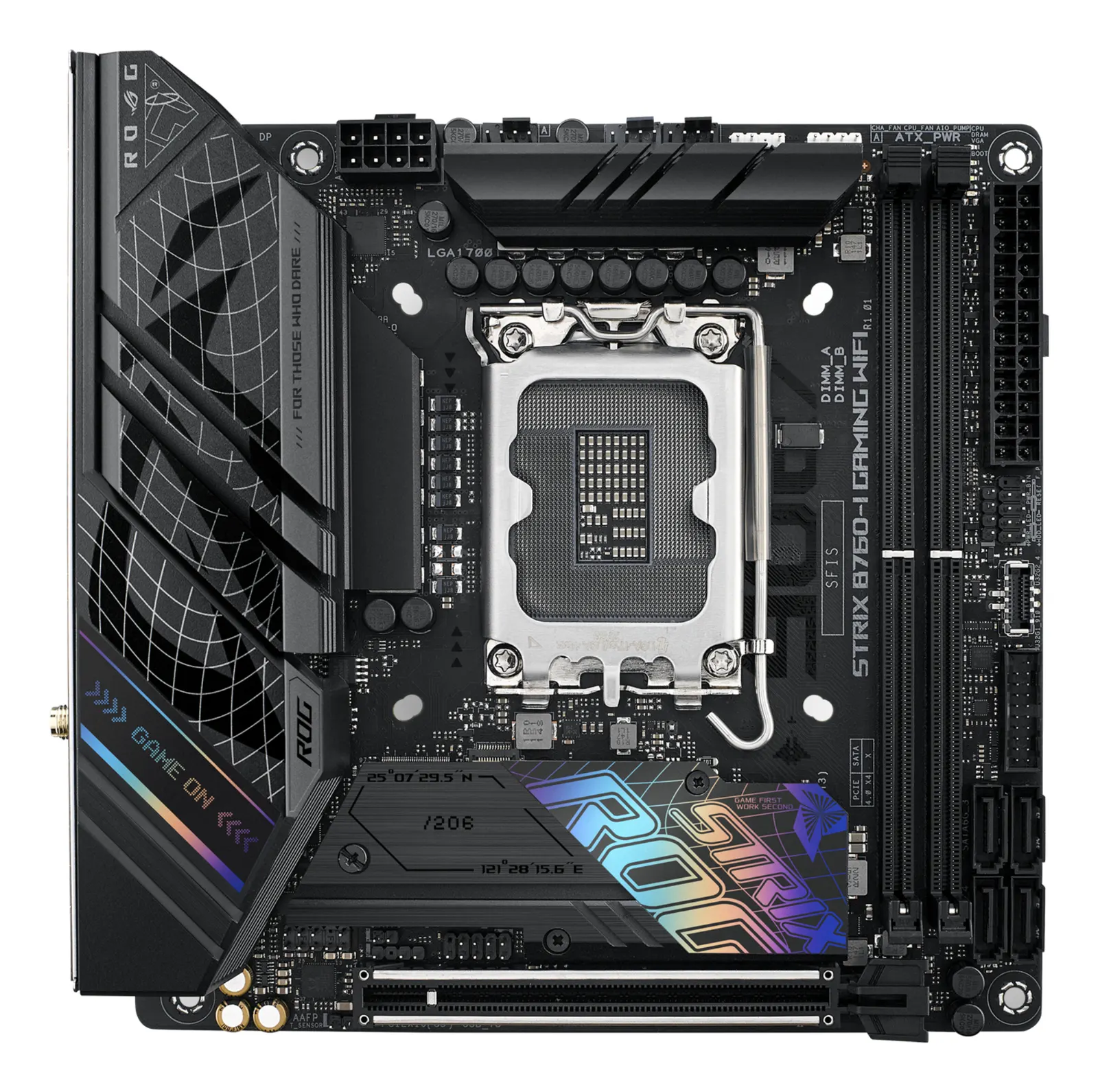 ASUS Motherboard ROG STRIX B760-I GAMING WIFI s1700 B760 2xDDR5 M.2 HDMI DP Wi-Fi BT mITX