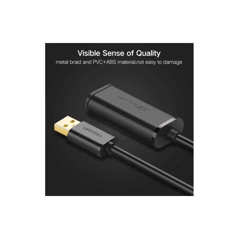 Ugreen US121 (10324) USB 2.0 Active Extension Cable with Chipset 20m (Black)