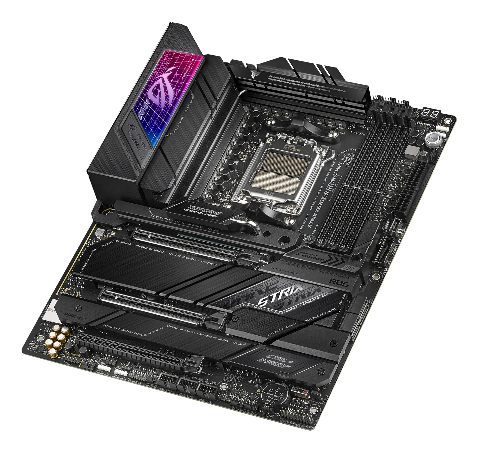 ASUS Motherboard ROG STRIX X670E-E GAMING WIFI sAM5 X670 4xDDR5 M.2 HDMI DP WiFi BT ATX