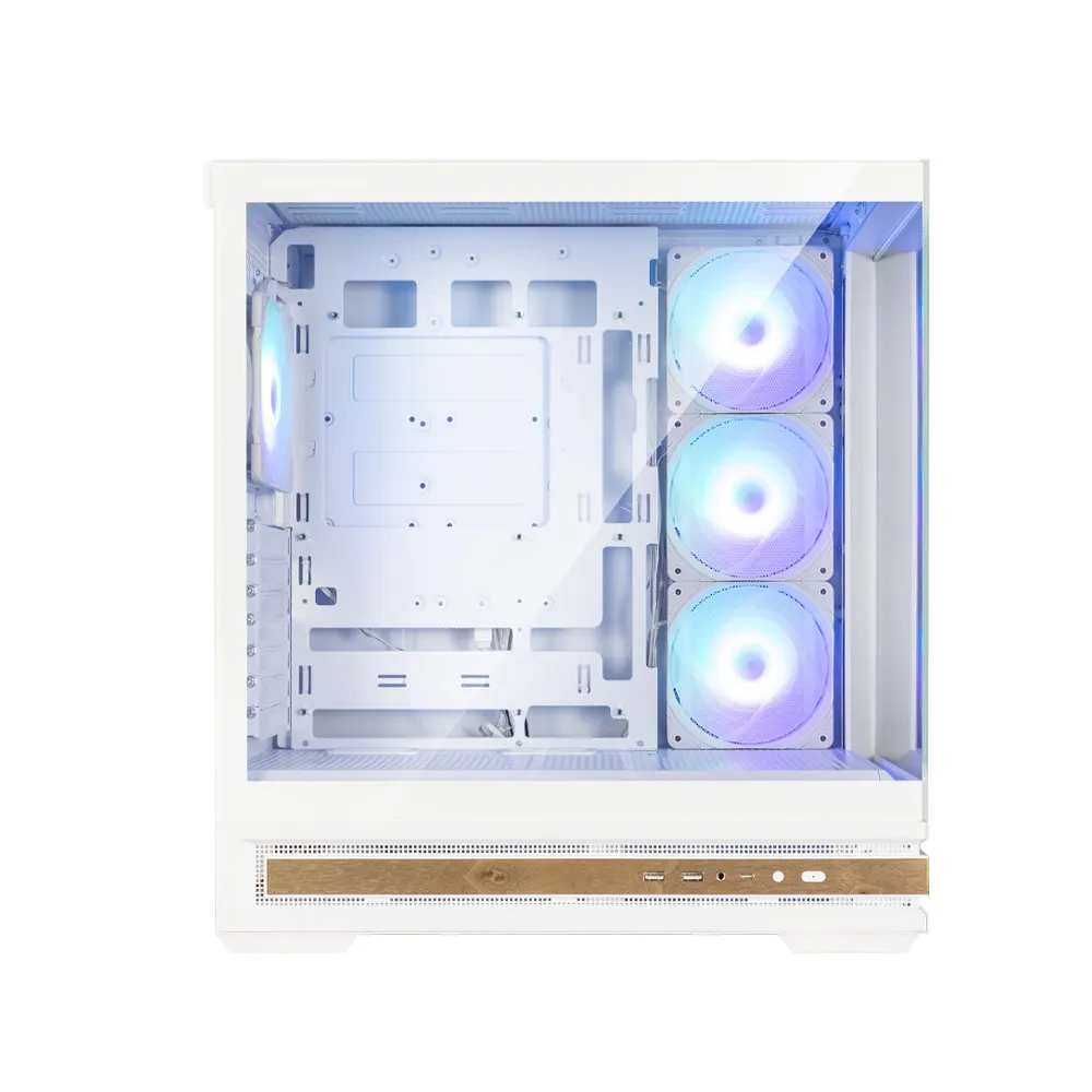 ქეისი Zalman PC case P40 NAMU without PSU, 2xUSB3.0, 1x Type C, 3x120mm ARGB Reverse, 1x120mm ARGB, VGA 420mm, LCS ready, TG Side/Front Panel, ATX, white