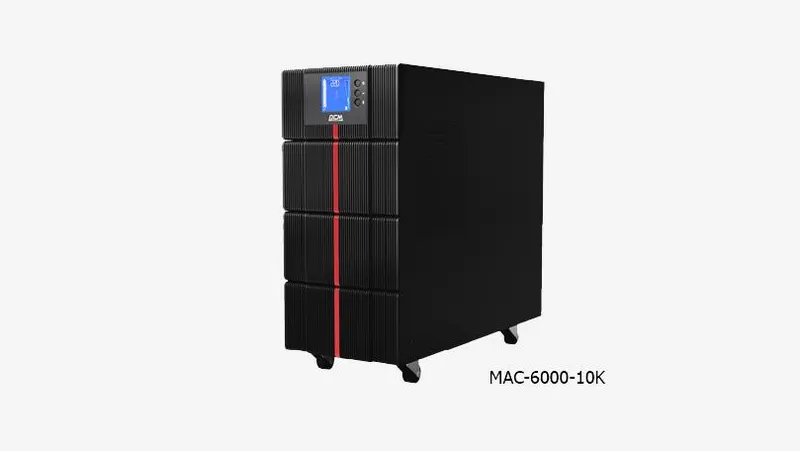 POWERCOM, MAC-10K, 10000W, Online, Automatic and manual internal bypass, Black.
