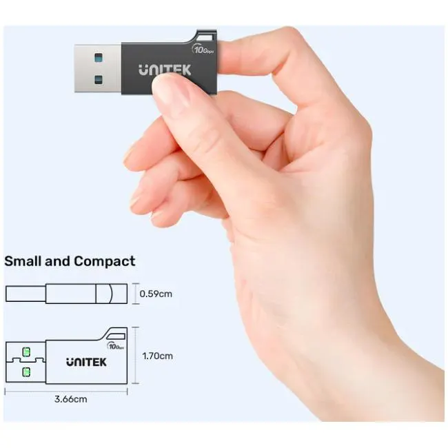A1049A UNITEK 10Gbps USB-A to USB-C Adapter