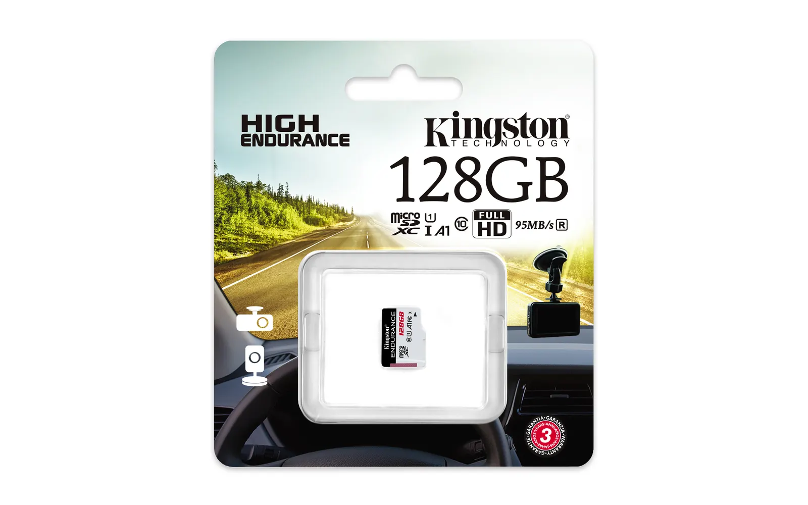 მეხსიერების ბარათი Kingston High-Endurance 128GB SDXC