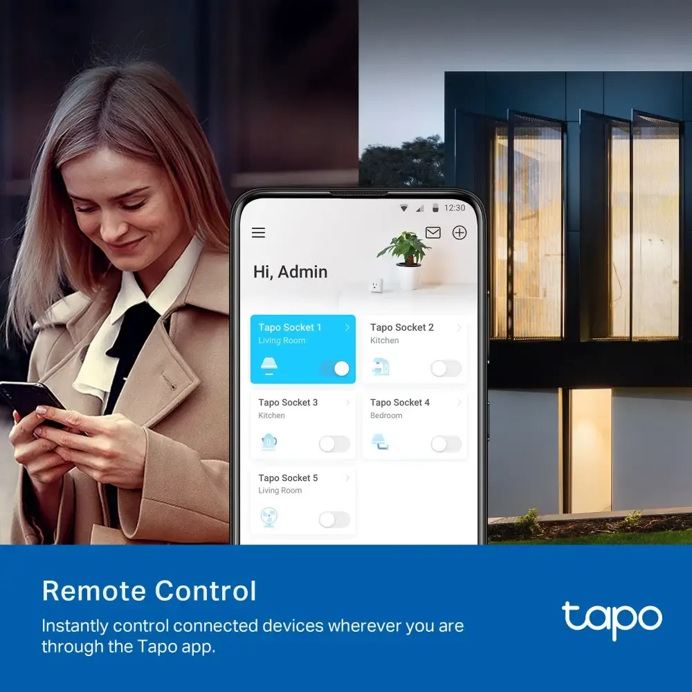 ჭკვიანი შტეფსელი TP-LNK Tapo P100 UK (10A) Smart Plug
