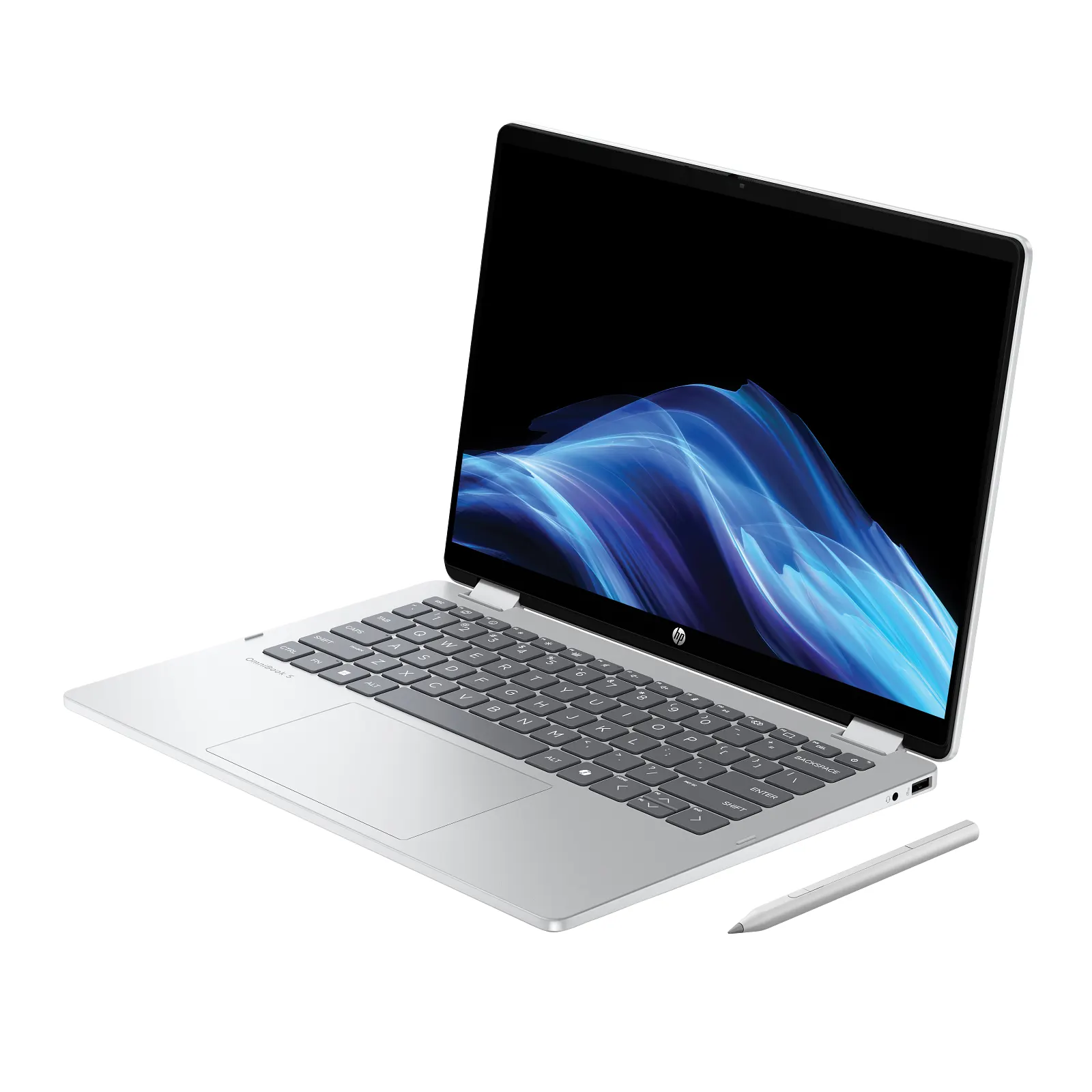 HP OmniBook 5 Flip x360, 14", Core 3-100U, 8GB, 512GB, Glacier Silver