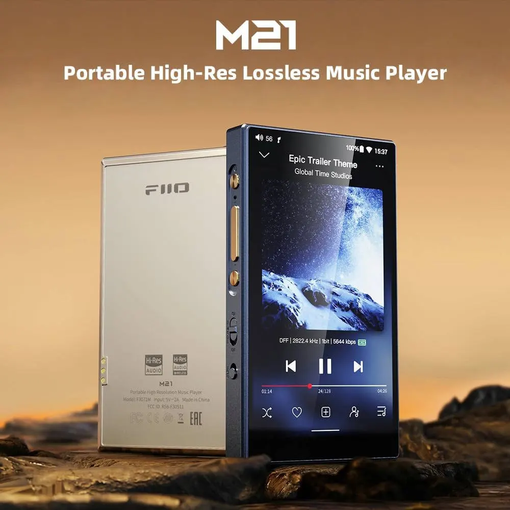Hi-Res აუდიო პლეერი FiiO M21 (F3071M) Android Bluetooth, WiFi Hi-Res Lossless Music Player DAC THX AAA-788+ Black