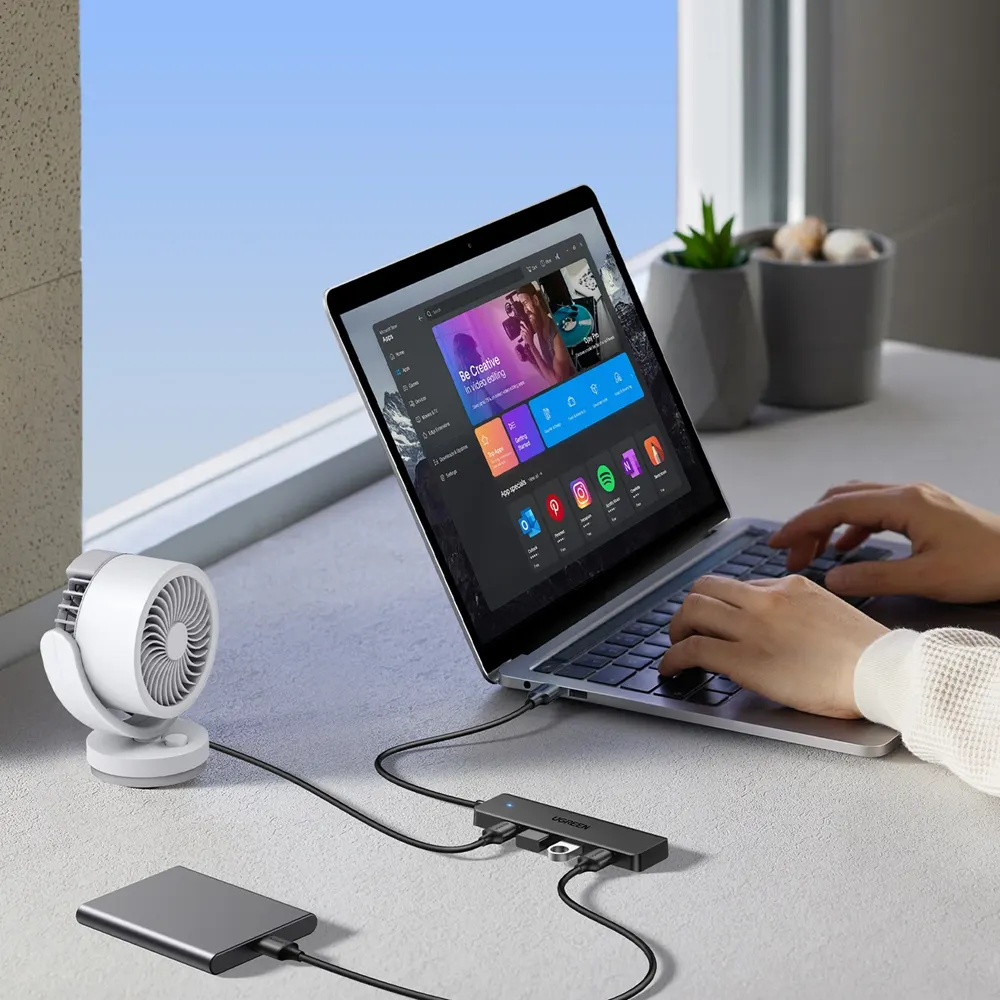 USB ჰაბი UGREEN CM219 (35574), USB, HUB, Black