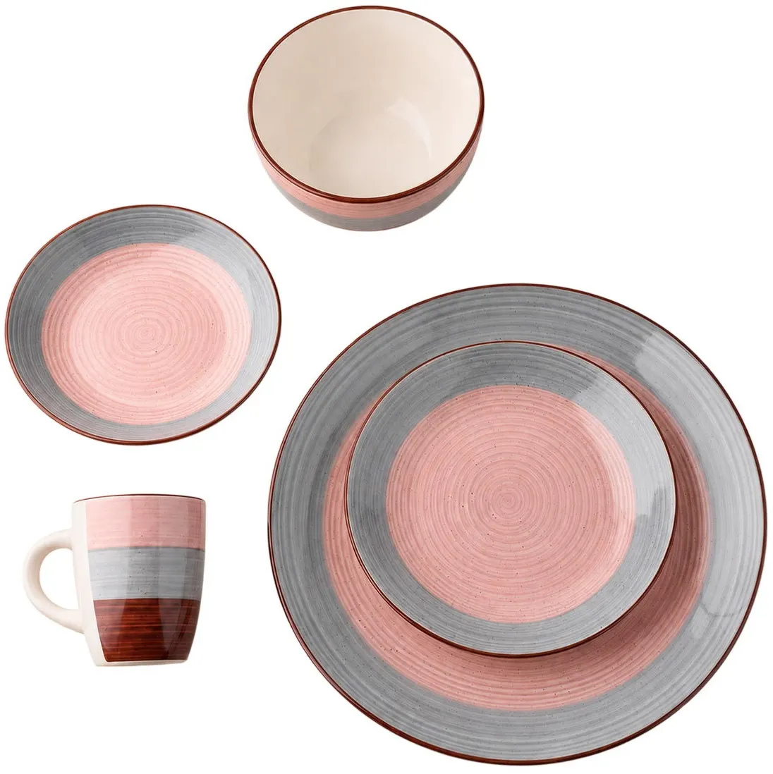 სერვიზი Dinner set ARDESTO Salerno, 30 pieces, for 6 people, ceramics, multi-colored