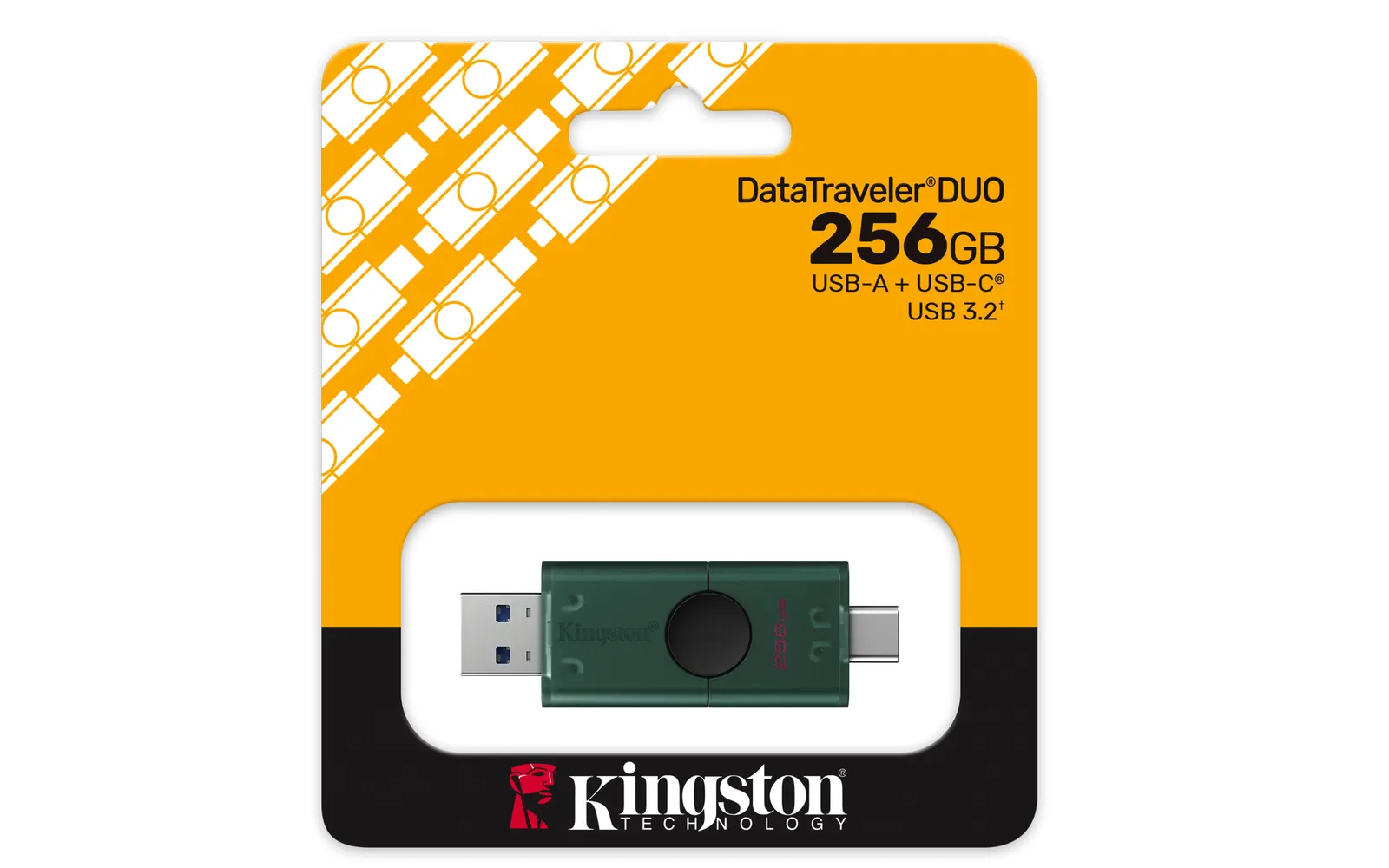 ფლეშ მეხსიერება Kingston 256GB USB 3.2 Type-A + Type-C DT DuoG2