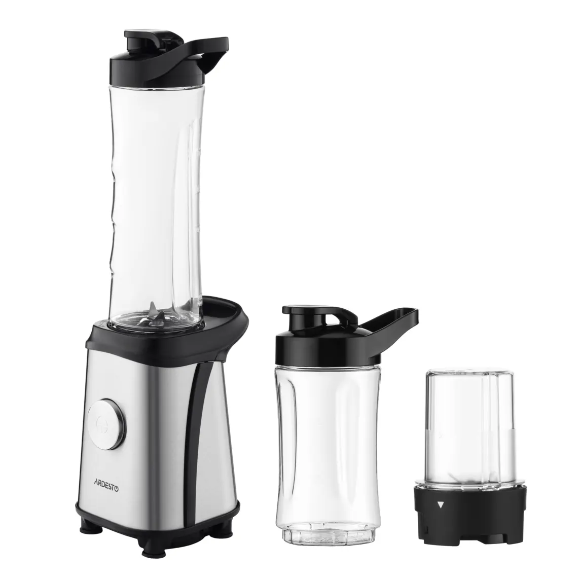 ბლენდერი Ardesto Blender for smoothies BG-F350, 350W, 2in1, bottle-600ml, bottle-300ml, coffee grinder, black+silver