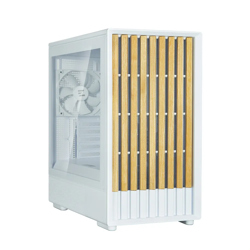 ქეისი Zalman PC case P10 Namu without PSU, 1xUSB3.0, 1xUSBType-C, 2x120mm, 1x120mm ARGB, VGA 340mm, LCS ready, TG Side Panel, mATX, white
