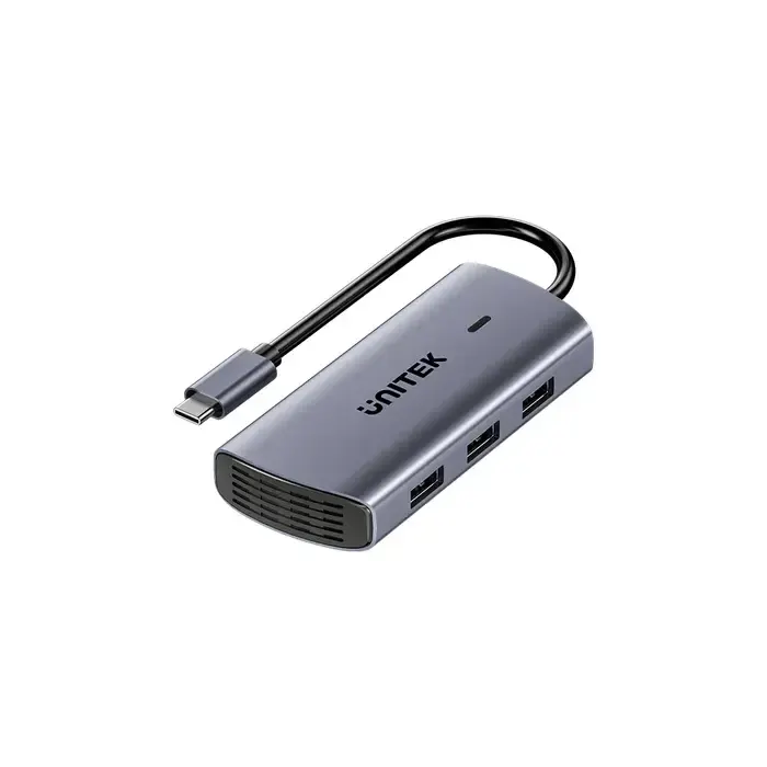 Type-C ჰაბი D1113C, UNITEK, USB HUB, 6-in-1 USB-C 5Gbps Hub.
