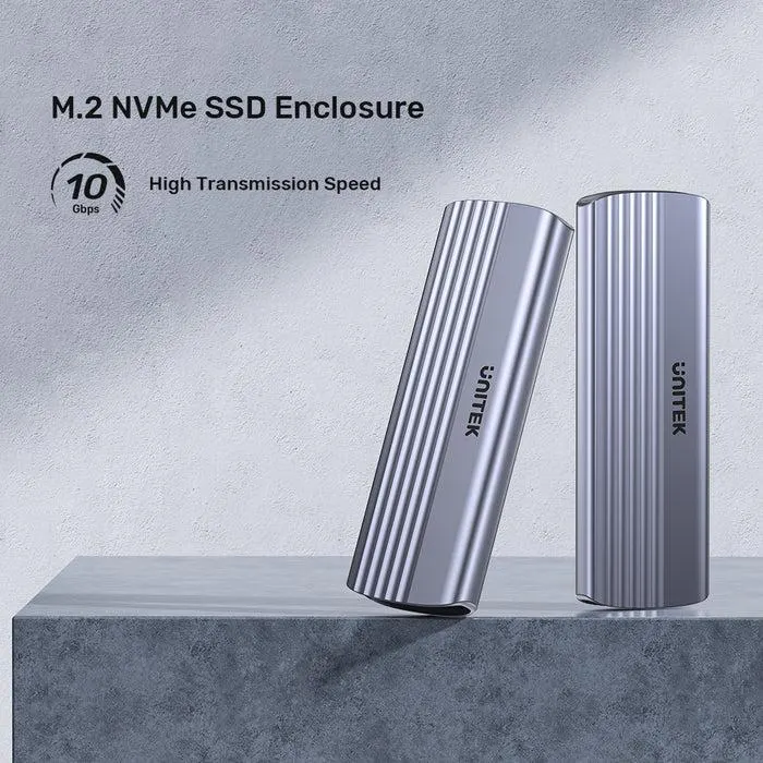 S1241B01, UNITEK, USB Adapter, USB-C 10Gbps to NVMe M.2 SSD Enclosure, up to 8TB, Space Grey.