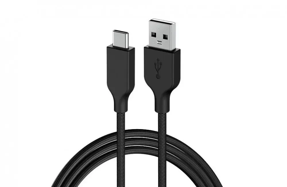 ACC-A2CC-3A, GENIUS Fast charging USB 3.0 1.5m, and sync a USB-C device from any USB-A charger, Black