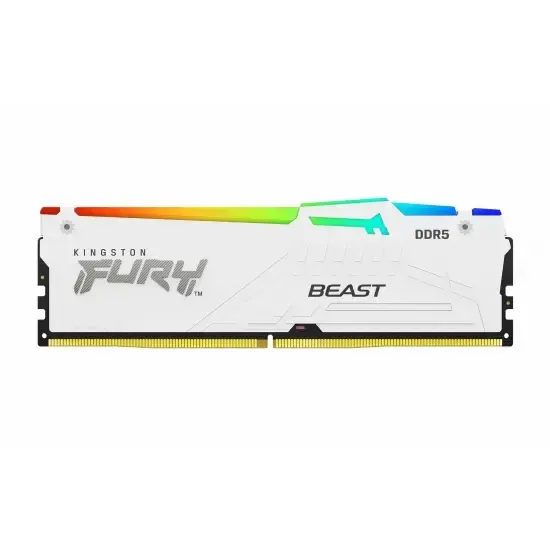 Kingston, FURY Beast (RGB) White RAM 32GB 5600MHz DDR5 CL36 DIMM.