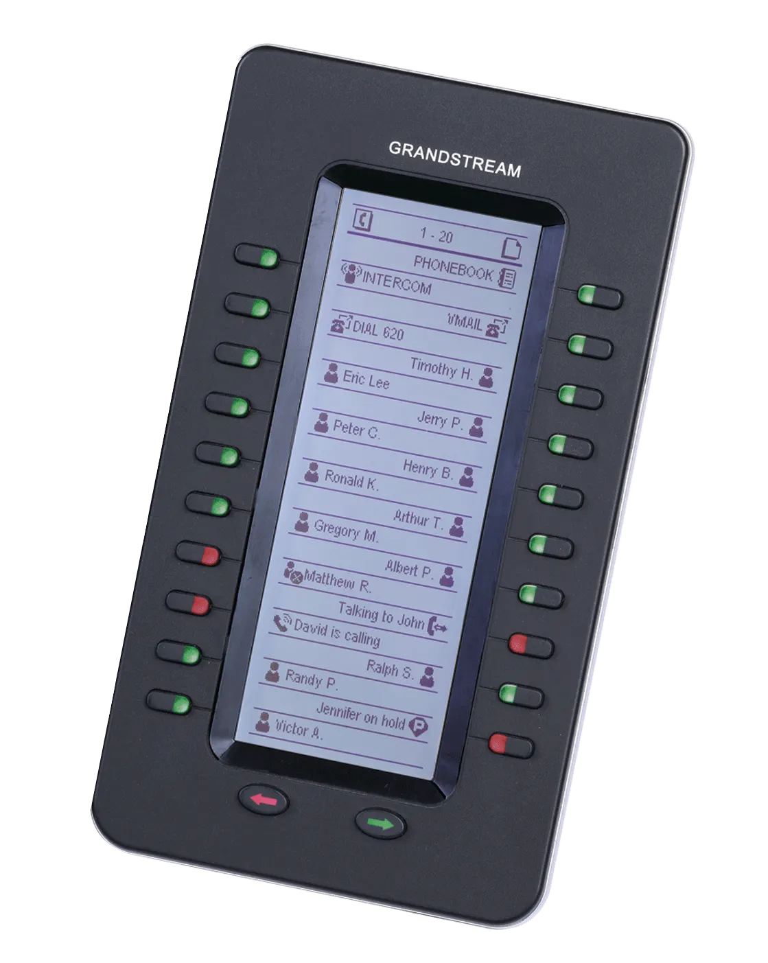 ტელეფონის აქსესუარი Expansion Module for GXP2140, GXP2170 and GXV3240, 20 programmable buttons (2 pages on smart screen, total 40 contacts)
