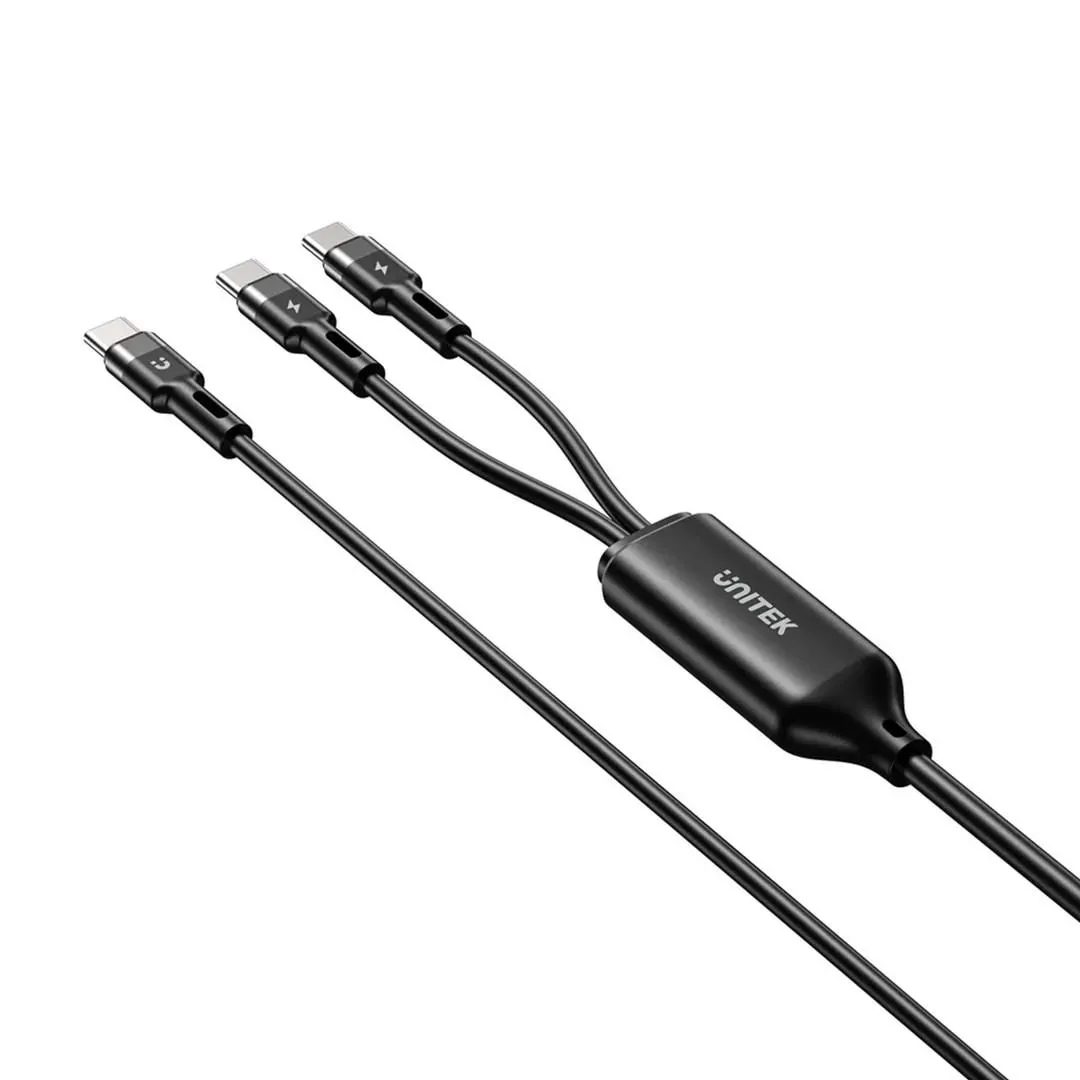 Type-C კაბელი C14146A, UNITEK, Cable, PD100W 2-in-1 USB-C Charging Cable 1.8M .